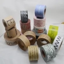 Νέα προστασία του περιβάλλοντος ταινιών συσκευασίας εγγράφου της Kraft εκτύπωσης λογότυπων συνήθειας
