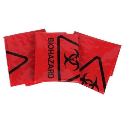 Κόκκινες LDPE/HDPE ιατρικές τσάντες διάθεσης αποβλήτων Biohazard