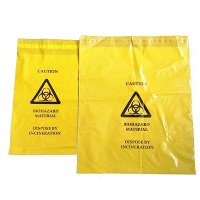 Ιατρικές τσάντες απορριμάτων Biohazard PE πλαστικές για το νοσοκομείο/το εργαστήριο